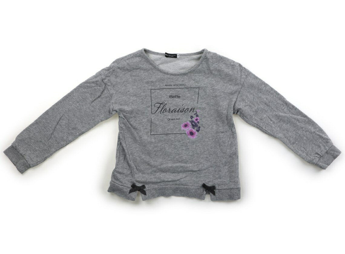 べべ BeBe トレーナー・プルオーバー 130 女の子 杢グレー 子供服 ベビー服 キッズ アウトレット ユーズド 【中古】キッズ・ベビー・マタニティ