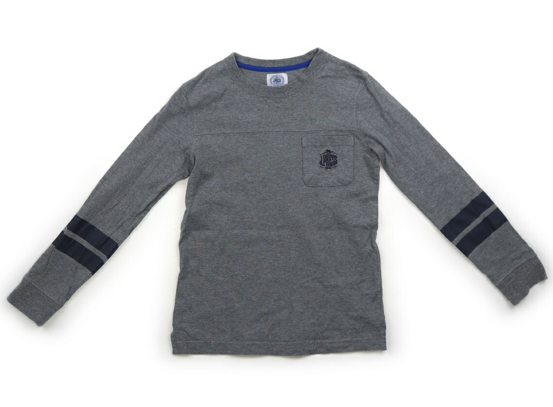 Jプレス J.PRESS Tシャツ・カットソー 140 男の子 グレー　ネイビー 子供服 ベビー服 キッズ アウトレット ユーズド 【中古】キッズ・ベビー・マタニティ