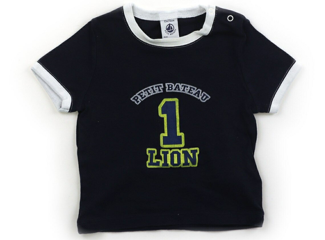 プチバトー PETIT BATEAU Tシャツ・カットソー 70 男の子 ネイビー、白、黄色 子供服 ベビー服 キッズ アウトレット ユーズド 【中古】キッズ・ベビー・マタニティ
