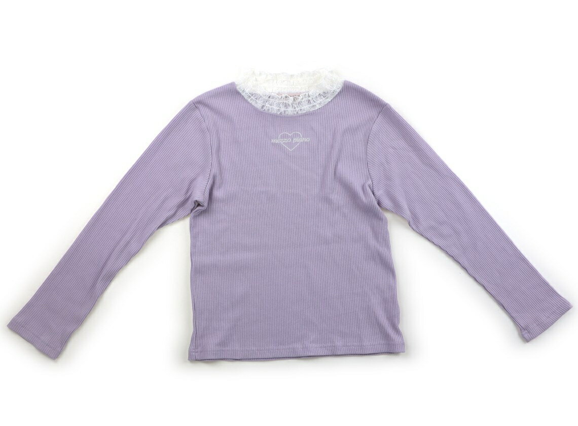 メゾピアノ mezzo piano Tシャツ・カットソー 150 女の子 ラベンダー、白いレース 子供服 ベビー服 キッズ アウトレット ユーズド 【中古】キッズ・ベビー・マタニティ