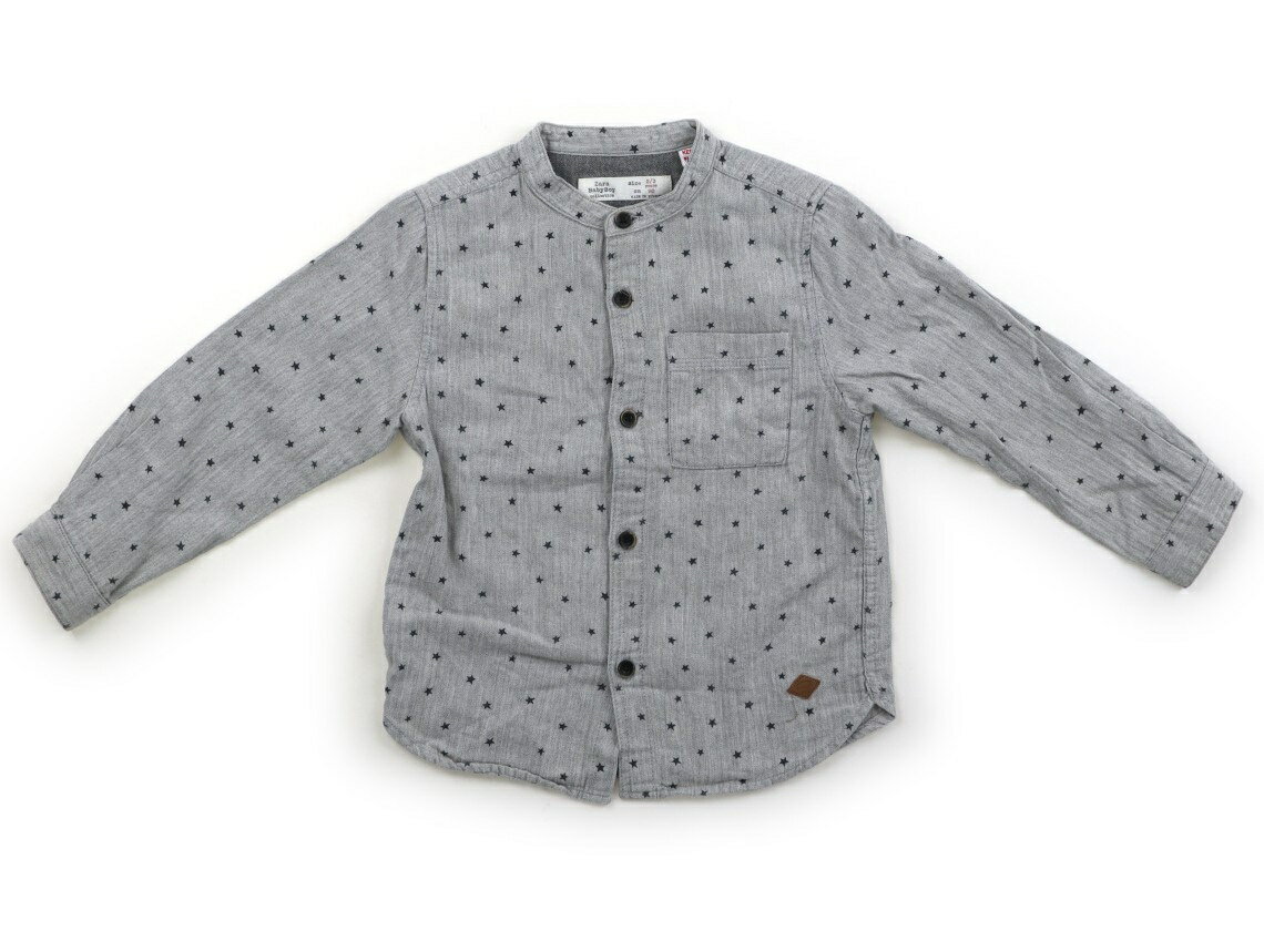 Rakuten - ザラ ZARA シャツ・ブラウス 95 男の子 グレー・ブラック星柄 子供服 ベビー服 キッズ アウトレット ユーズド 【中古】キッズ・ベビー・マタニティ