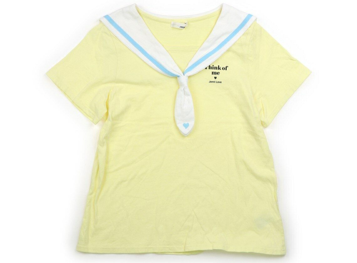 ジェニィ JENNI Tシャツ カットソー 160 女の子 薄い黄 ブランドロゴ 子供服 ベビー服 キッズ アウトレット ユーズド 【中古】キッズ ベビー マタニティ