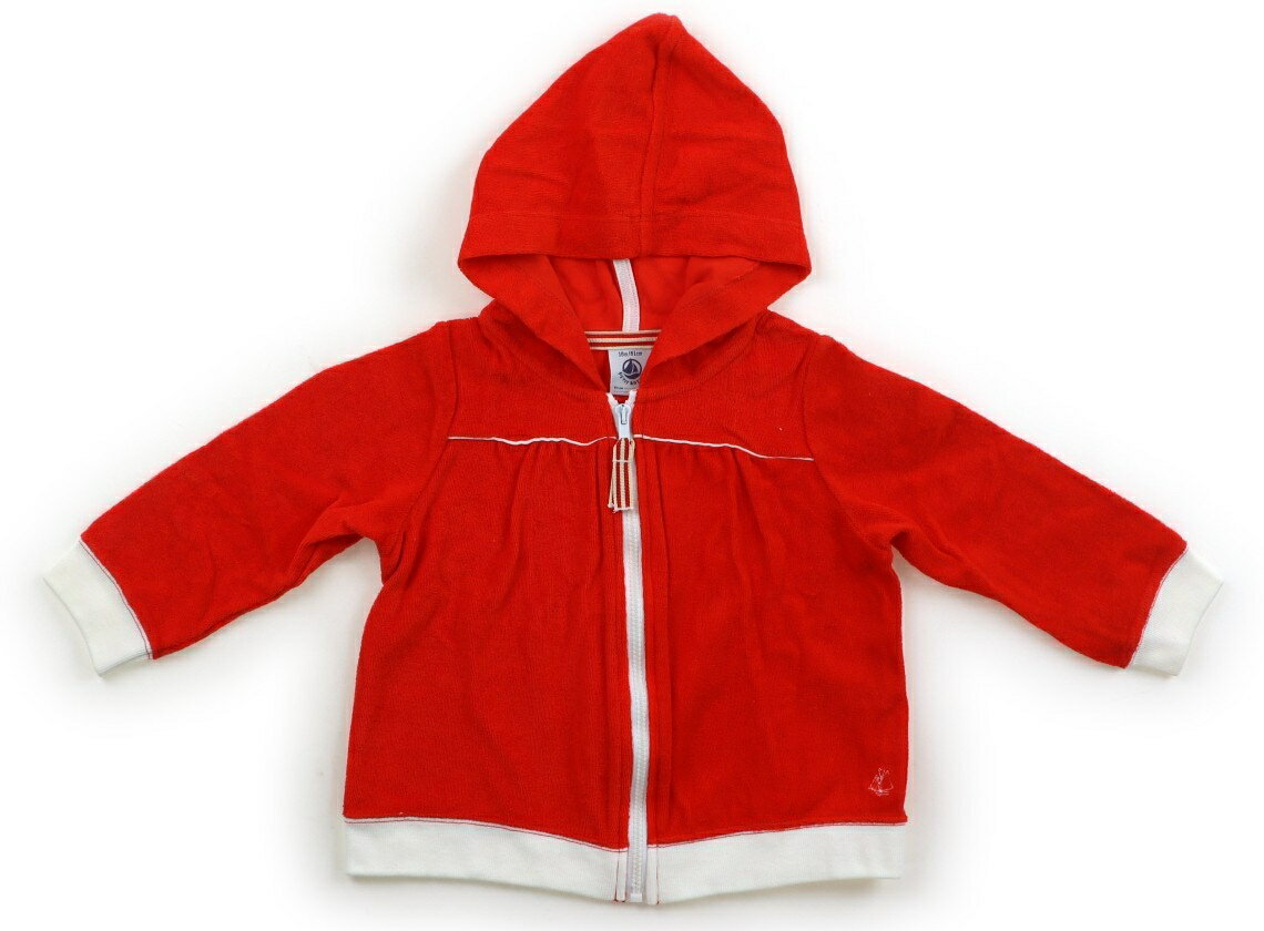 Other - プチバトー PETIT BATEAU パーカー 80 男の子 赤・白 子供服 ベビー服 キッズ アウトレット ユーズド 【中古】キッズ・ベビー・マタニティ