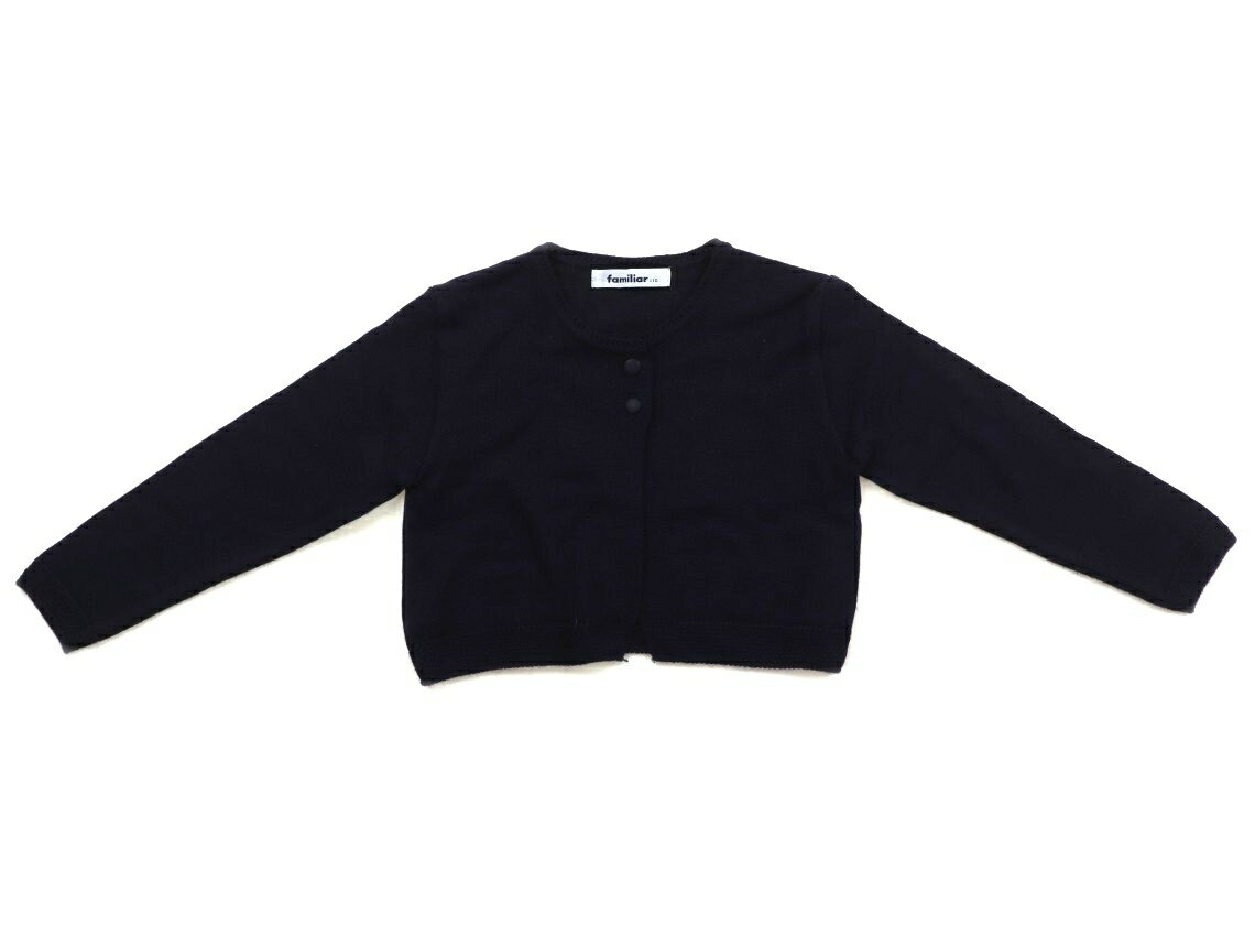 ファミリア familiar カーディガン 110 女の子 ダークネイビー 子供服 ベビー服 キッズ アウトレット ユーズド 【中古】キッズ・ベビー・マタニティ