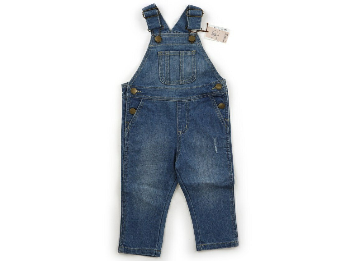 プティマイン petit main ベビーオーバーオール 80 女の子 インディゴブルー 子供服 ベビー服 キッズ アウトレット ユーズド 【中古】キッズ・ベビー・マタニティ