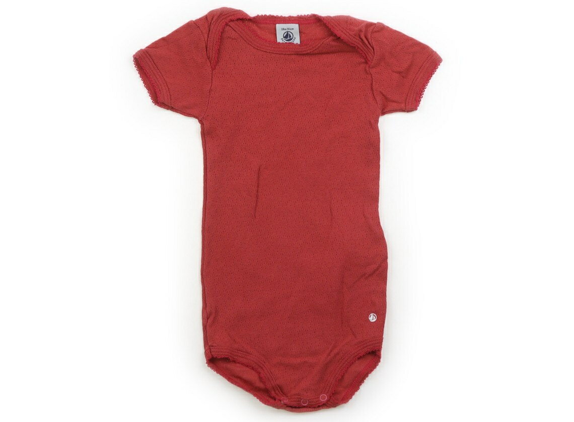 プチバトー PETIT BATEAU ロンパース 80 女の子 ターキーレッド 子供服 ベビー服 キッズ アウトレット ユーズド 【中古】キッズ・ベビー・マタニティ