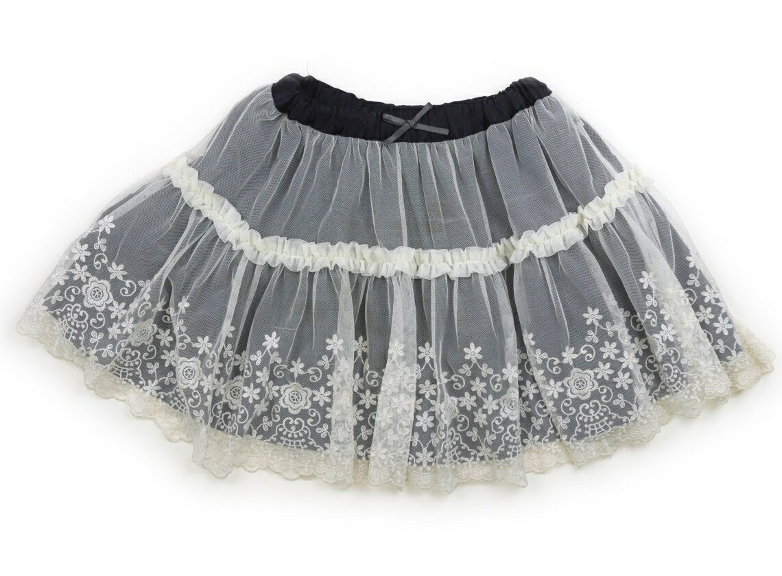 組曲 Kumikyoku スカート 110 女の子 オフホワイト・ネイビー 子供服 ベビー服 キッズ アウトレット ユーズド 【中古】キッズ・ベビー・マタニティ