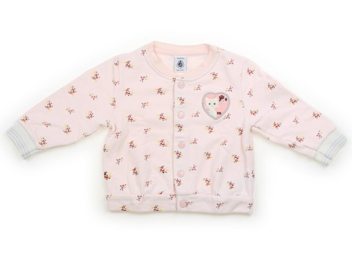 プチバトー PETIT BATEAU ブルゾン・Gジャン 80 女の子 ピンク・総柄 子供服 ベビー服 キッズ アウトレット ユーズド 【中古】キッズ・ベビー・マタニティ