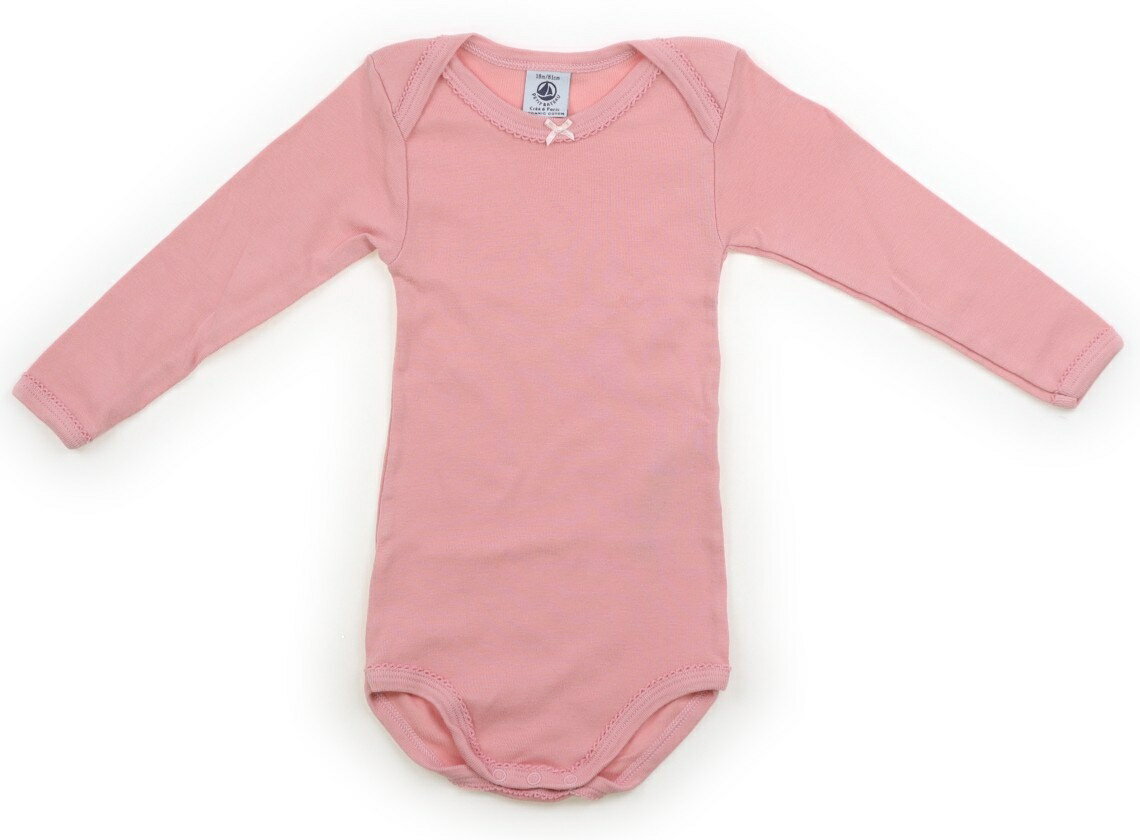 プチバトー PETIT BATEAU ロンパース 80 女の子 ピンク 子供服 ベビー服 キッズ アウトレット ユーズド 【中古】キッズ・ベビー・マタニティ