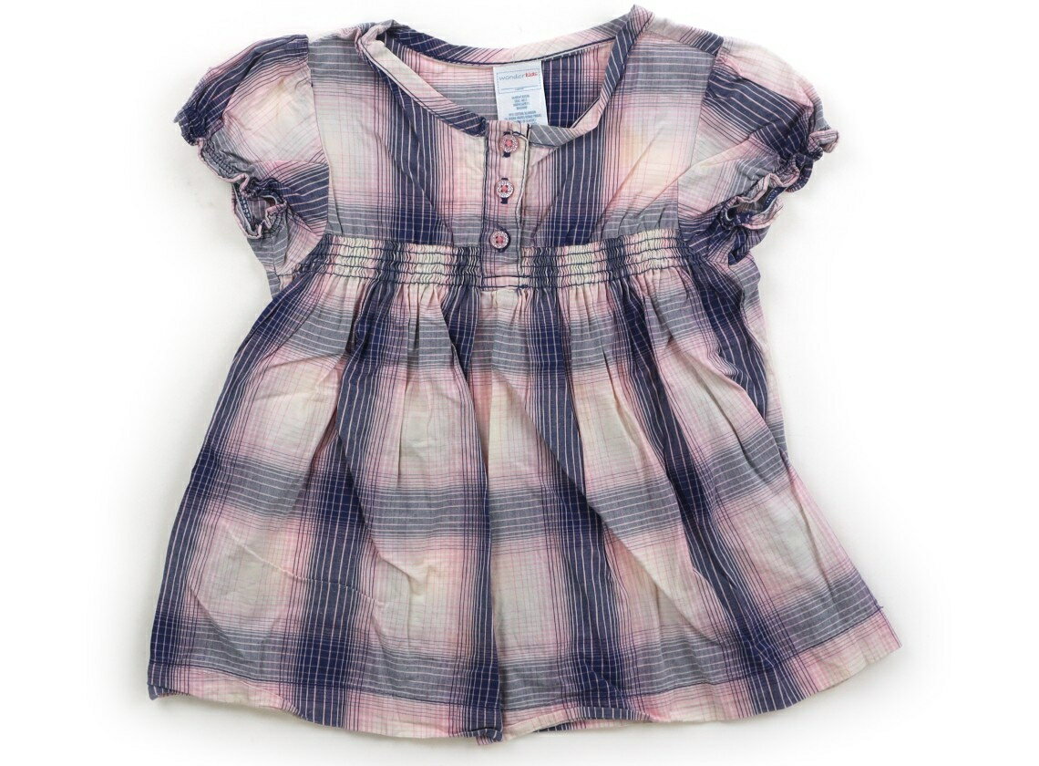 ワンダーキッズ Wonder Kids チュニック 110 女の子 紫・ピンク・チェック 子供服 ベビー服 キッズ アウトレット ユーズド 【中古】キッズ・ベビー・マタニティ