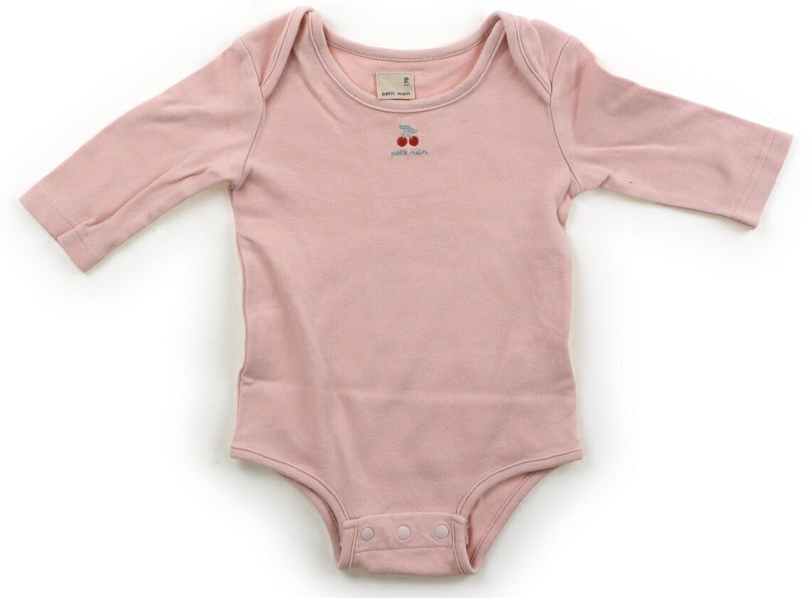 プティマイン petit main ロンパース 70 女の子 ピンク 子供服 ベビー服 キッズ アウトレット ユーズド 【中古】キッズ・ベビー・マタニティ
