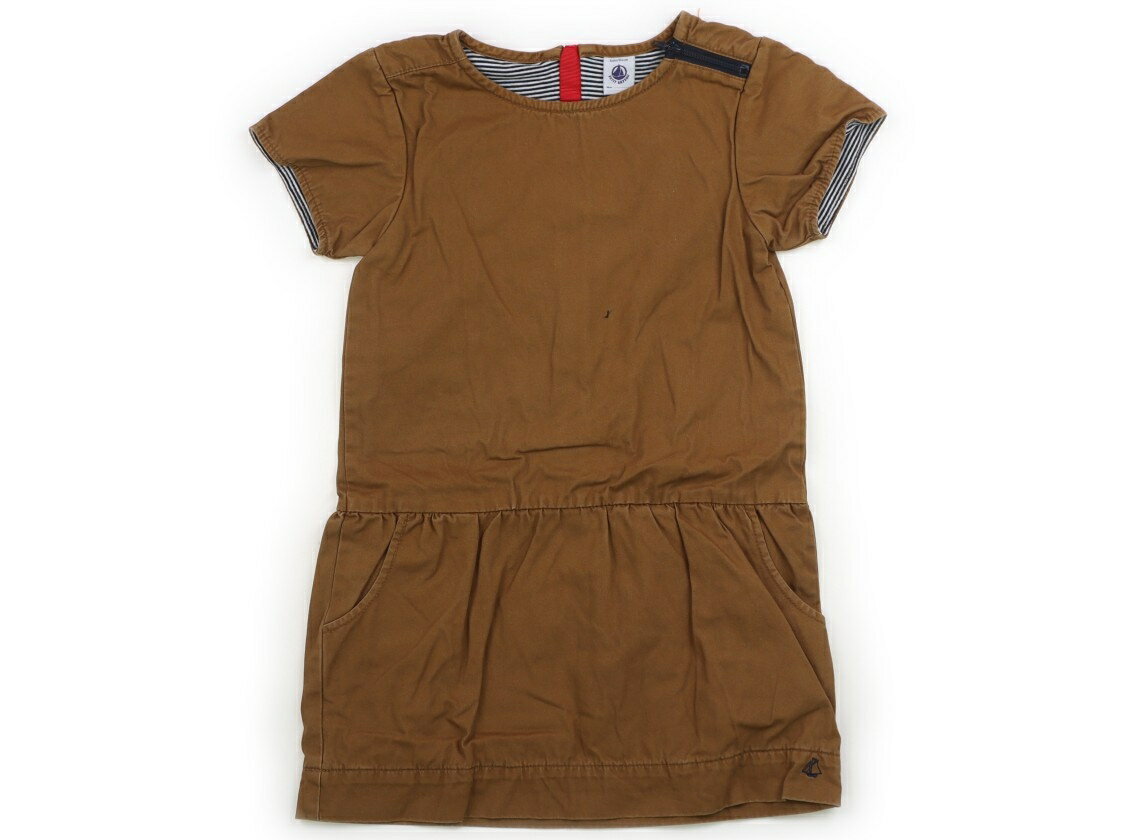 プチバトー PETIT BATEAU ワンピース 110 女の子 ブラウン系 子供服 ベビー服 キッズ アウトレット ユーズド 【中古】キッズ・ベビー・マタニティ
