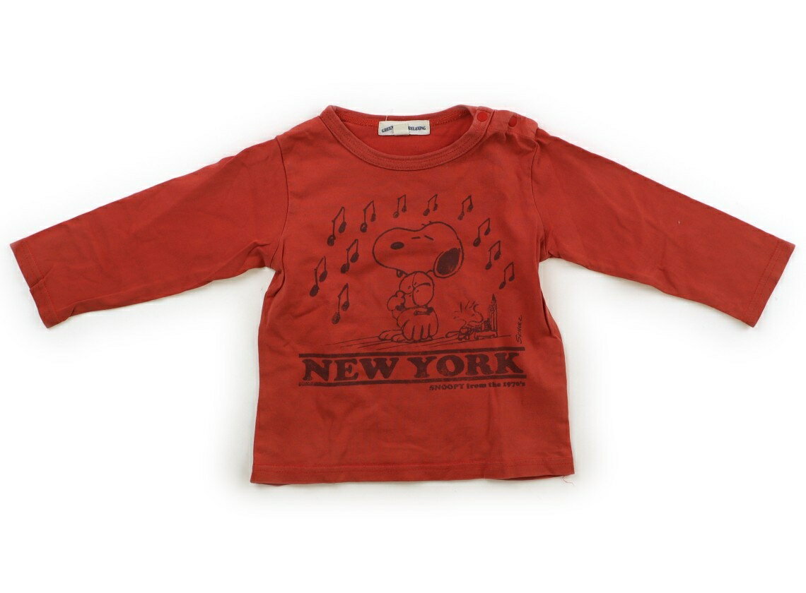 ユナイテッドアローズ UNITED ARROWS Tシャツ・カットソー 80 女の子 オレンジレッド、スヌーピー 子供服 ベビー服 キッズ アウトレット ユーズド 【中古】キッズ・ベビー・マタニティ