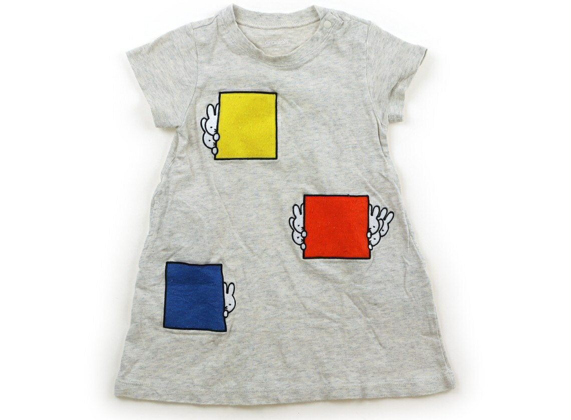 Dresses - グラニフ graniph ワンピース 90 女の子 ライトグレー、ミッフィー 子供服 ベビー服 キッズ アウトレット ユーズド 【中古】キッズ・ベビー・マタニティ