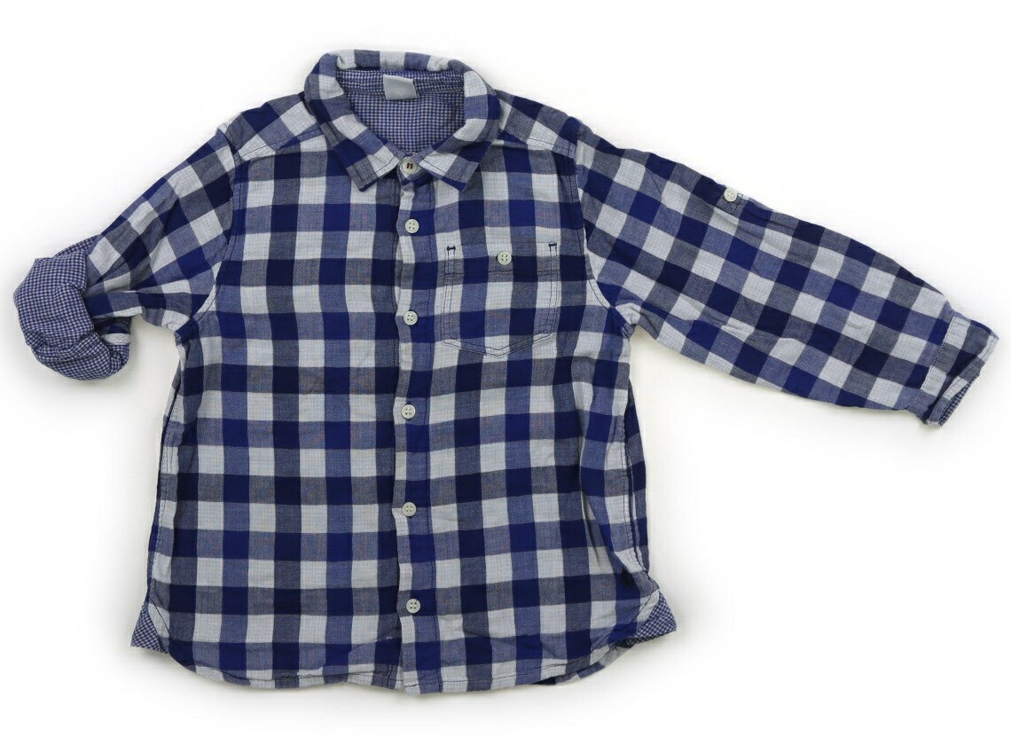 Rakuten - プチバトー PETIT BATEAU シャツ・ブラウス 110 男の子 青　白 子供服 ベビー服 キッズ アウトレット ユーズド 【中古】キッズ・ベビー・マタニティ