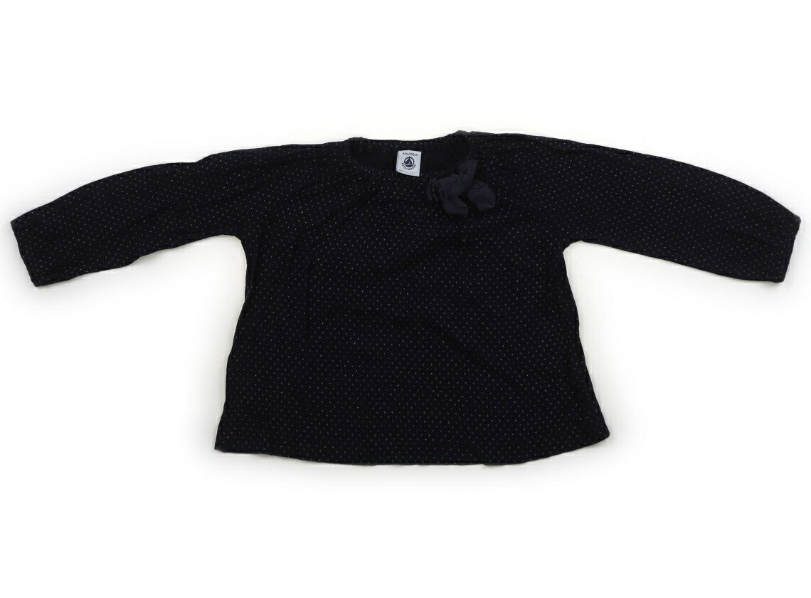 プチバトー PETIT BATEAU Tシャツ・カットソー 100 女の子 紺　金ドット 子供服 ベビー服 キッズ アウトレット ユーズド 【中古】キッズ・ベビー・マタニティ