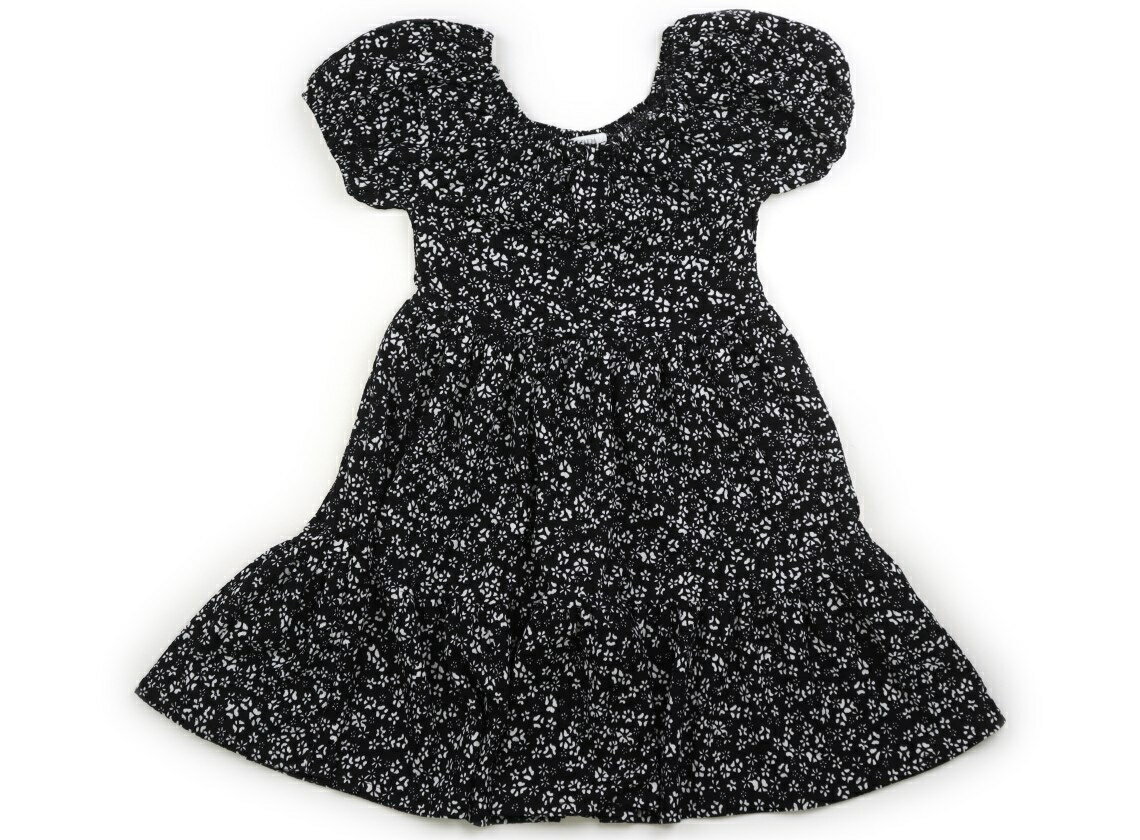 Rakuten - ザラ ZARA ワンピース 130 女の子 ブラック×ホワイト花柄 子供服 ベビー服 キッズ アウトレット ユーズド 【中古】キッズ・ベビー・マタニティ