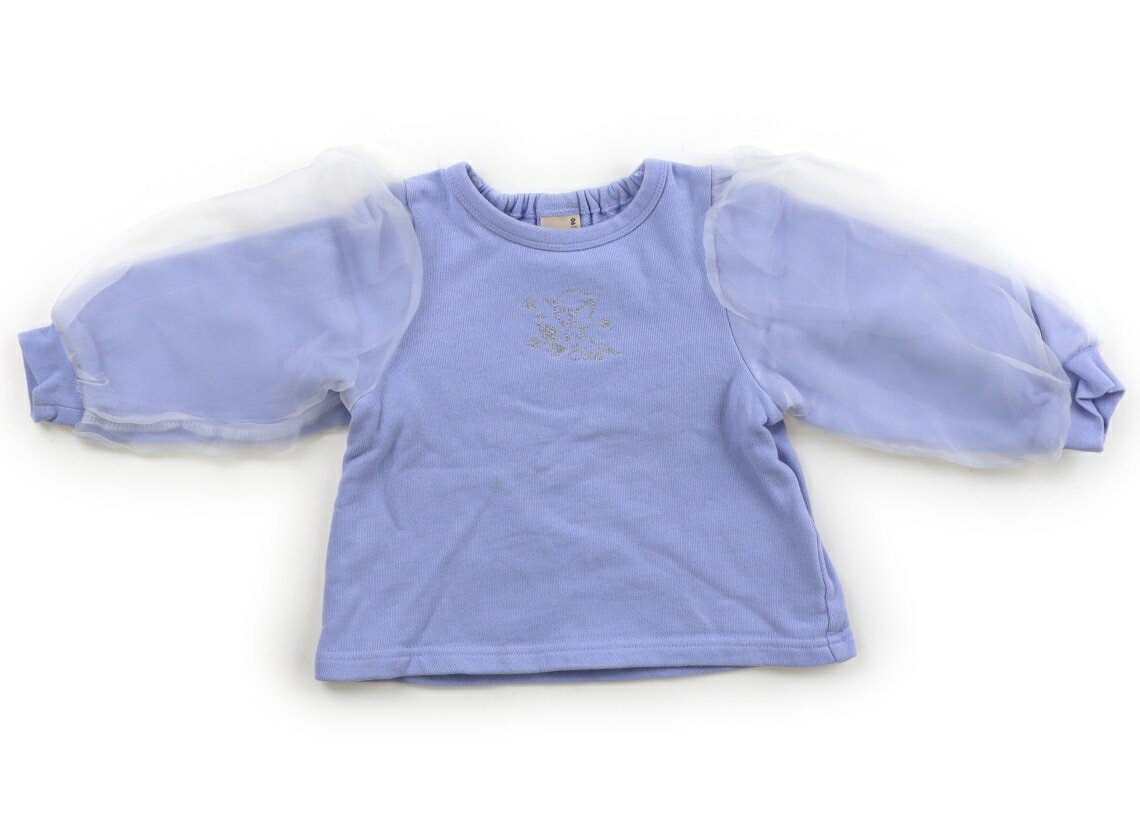 プティマイン petit main チュニック 90 女の子 ブルーパープル・ホワイト 子供服 ベビー服 キッズ アウトレット ユーズド 【中古】キッズ・ベビー・マタニティ