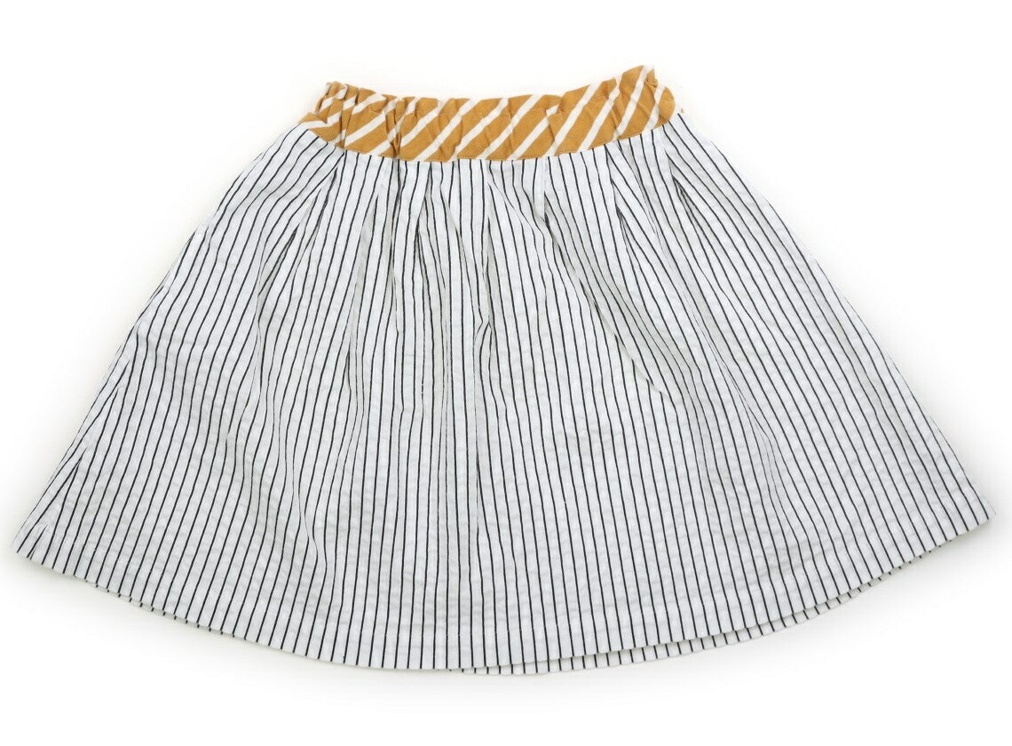 ファミリア familiar スカート 150 女の子 オフホワイト・ストライプ 子供服 ベビー服 キッズ アウトレット ユーズド 【中古】キッズ・ベビー・マタニティ