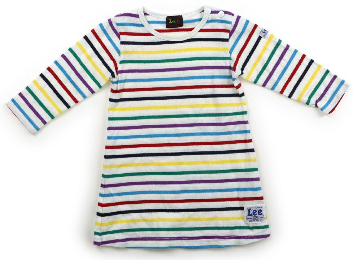 ストンプスタンプ Stomp Stamp ワンピース 80 女の子 ホワイト×カラフルボーダー 子供服 ベビー服 キッズ アウトレット ユーズド キッズ・ベビー・マタニティ