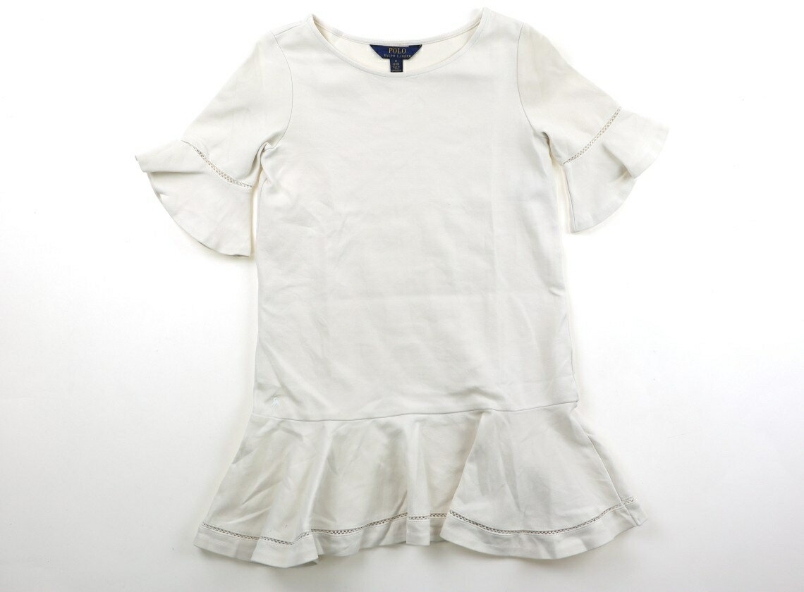 ポロラルフローレン POLO RALPH LAUREN ワンピース 140 女の子 オフホワイト 子供服 ベビー服 キッズ アウトレット ユーズド 【中古】キッズ・ベビー・マタニティ
