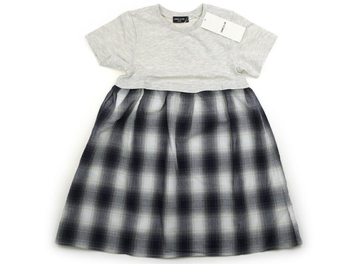 Rakuten - コムサイズム COMME CA ISM ワンピース 120 女の子 ライトグレー・紺チェック 子供服 ベビー服 キッズ アウトレット ユーズド 【中古】キッズ・ベビー・マタニティ