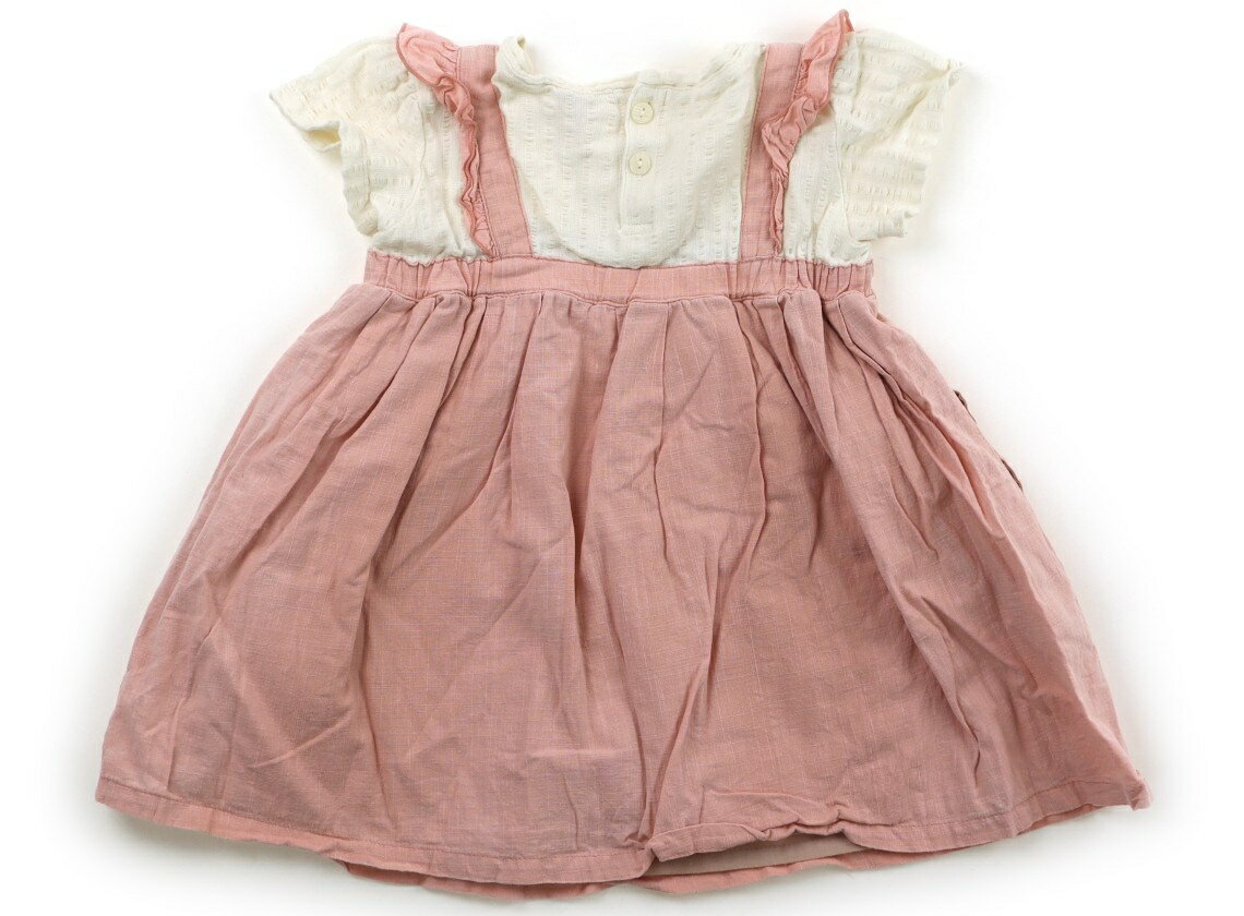 プティマイン petit main ワンピース 90 女の子 アイボリー・ピンク 子供服 ベビー服 キッズ アウトレット ユーズド 【中古】キッズ・ベビー・マタニティ 2