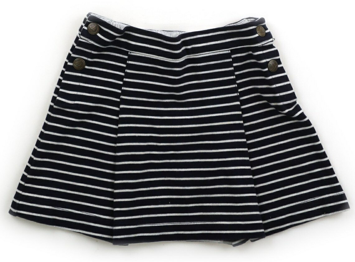 プチバトー PETIT BATEAU スカート 100 女の子 ネイビー・ホワイトボーダー 子供服 ベビー服 キッズ アウトレット ユーズド 【中古】キッズ・ベビー・マタニティ