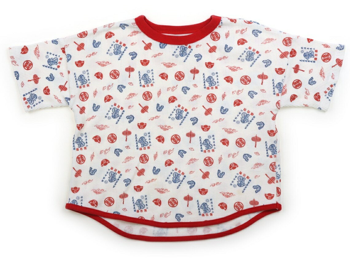 Rakuten - マーキーズ Markey's Tシャツ・カットソー 130 男の子 オフホワイト・赤・総柄 子供服 ベビー服 キッズ アウトレット ユーズド 【中古】キッズ・ベビー・マタニティ
