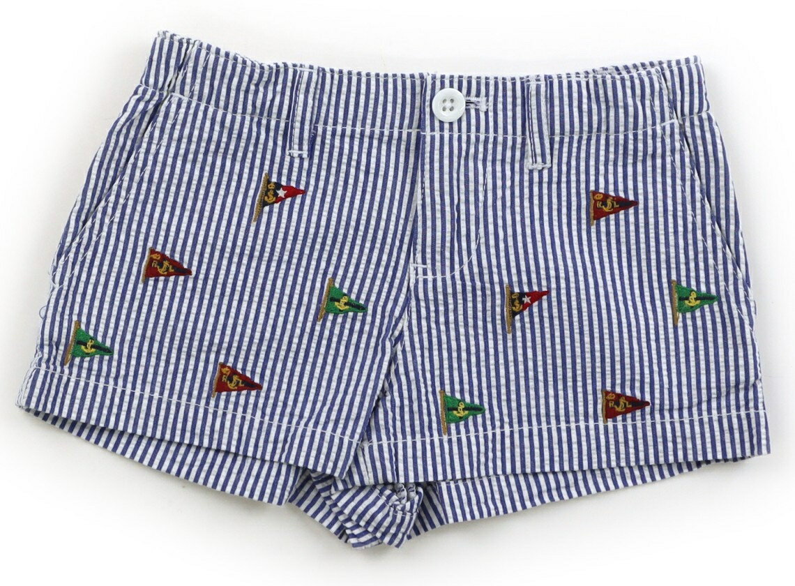 ポロラルフローレン POLO RALPH LAUREN ショートパンツ 110 女の子 ブルーストライプ・刺しゅう 子供服 ベビー服 キッズ アウトレット ユーズド 【中古】キッズ・ベビー・マタニティ