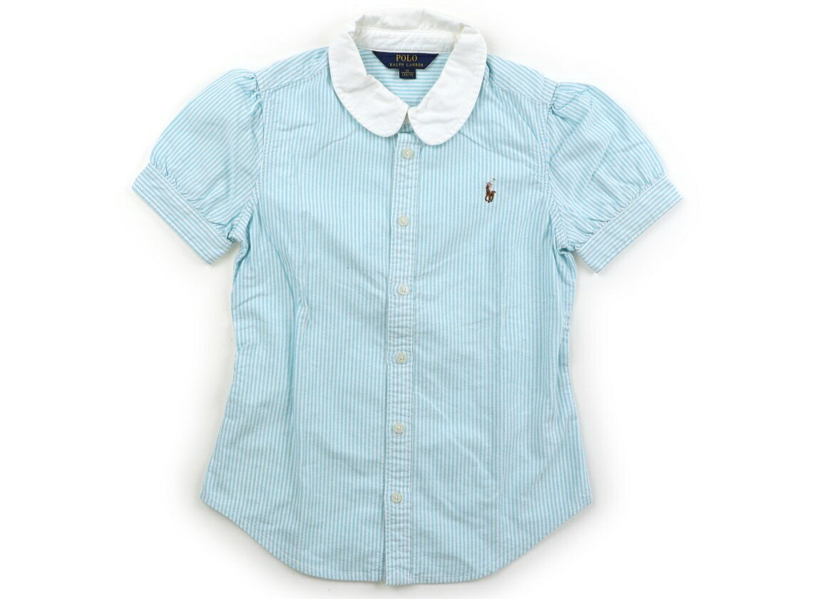 ポロラルフローレン POLO RALPH LAUREN シャツ・ブラウス 140 女の子 ライトブルー・ストライプ 子供服 ベビー服 キッズ アウトレット ユーズド 【中古】キッズ・ベビー・マタニティ