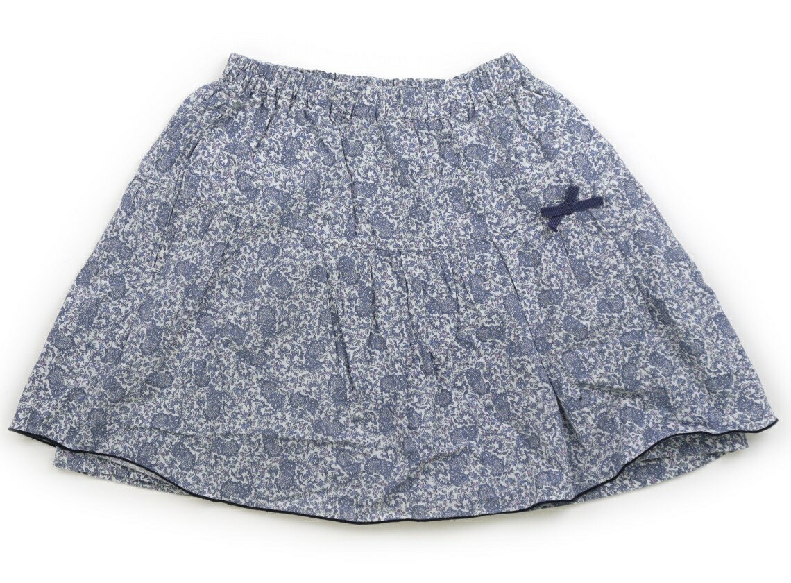 Rakuten - ペアレンツドリーム Parents Dream スカート 140 女の子 ホワイト・ブルーペイズリー調花柄 子供服 ベビー服 キッズ アウトレット ユーズド 【中古】キッズ・ベビー・マタニティ