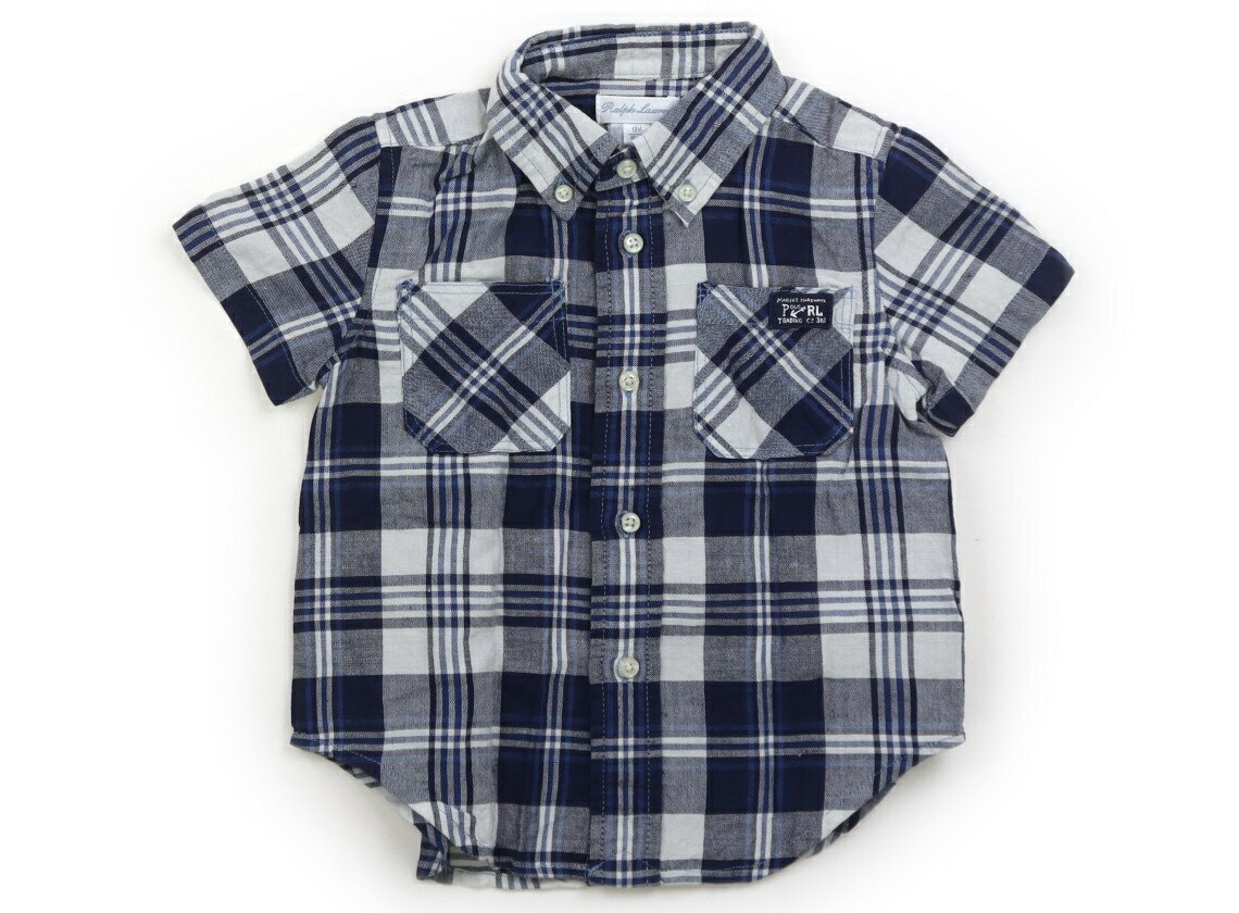 ラルフローレン Ralph Lauren シャツ・ブラウス 80 男の子 紺・白・チェック 子供服 ベビー服 キッズ アウトレット ユーズド 【中古】キッズ・ベビー・マタニティ