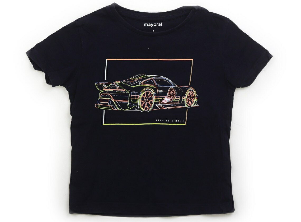 　ブランド 　Mayoral(マヨラル) 　カテゴリー 　Tシャツ・カットソー 　サイズ 　100サイズ 　色 　紺・プリント 　状態 　★★（返品不可） 　記名 　なし 　ジャンル 　Girl 実際のサイズ表記は4/104cm。プリントが劣化でひび割れています。洗い替え用にいかがでしょうか。 ＊【状態】【サイズ】に関しての詳しい説明はこちら