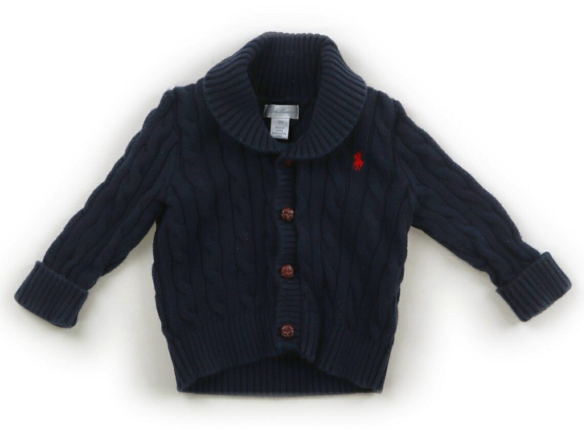 Rakuten - ラルフローレン Ralph Lauren カーディガン 80 男の子 ネイビー、赤いロゴ、茶色ボタン 子供服 ベビー服 キッズ アウトレット ユーズド 【中古】キッズ・ベビー・マタニティ