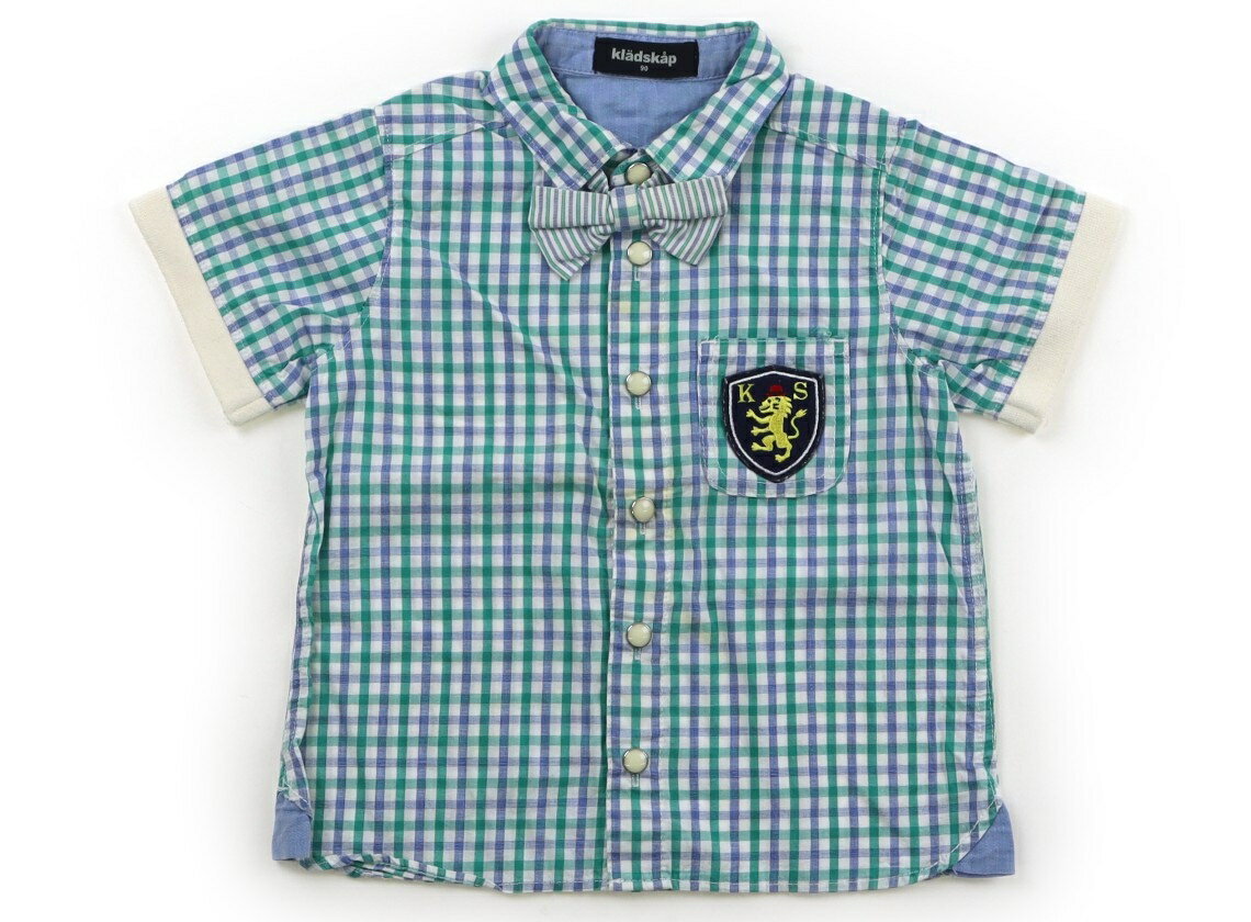 Rakuten - クレードスコープ kladskap シャツ・ブラウス 90 男の子 グリーン　白　ブルー 子供服 ベビー服 キッズ アウトレット ユーズド 【中古】キッズ・ベビー・マタニティ