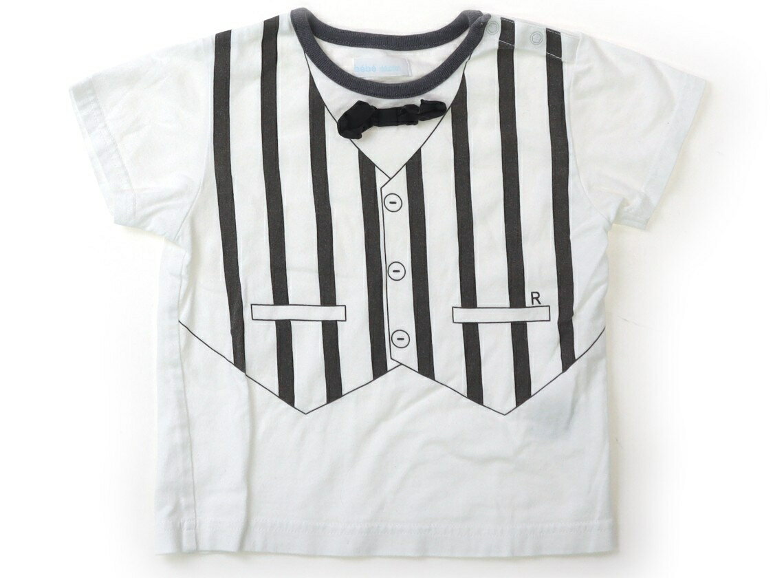 べべ BeBe Tシャツ・カットソー 80 男の子 白、タキシードのプリント 子供服 ベビー服 キッズ アウトレット ユーズド 【中古】キッズ・ベビー・マタニティ