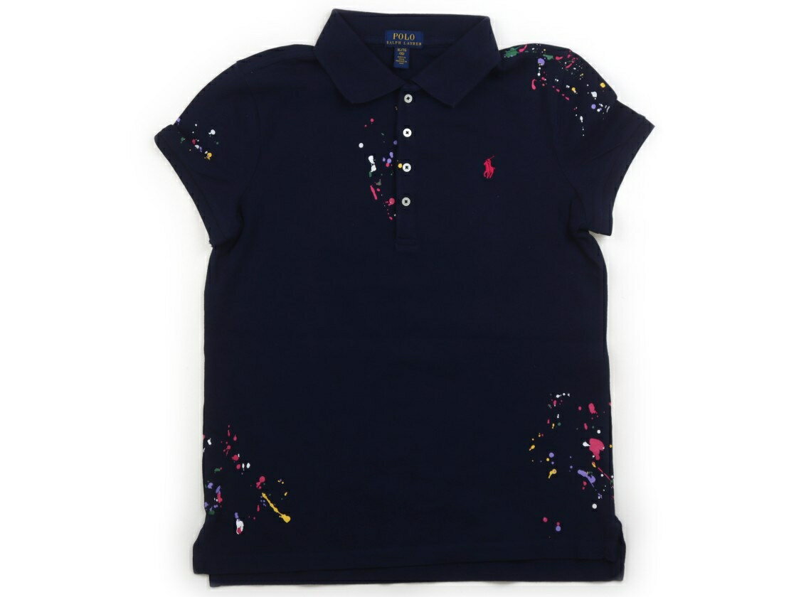 ポロラルフローレン POLO RALPH LAUREN ポロシャツ 160 女の子 ネイビー・ペイント柄 子供服 ベビー服 キッズ アウトレット ユーズド 【中古】キッズ・ベビー・マタニティ