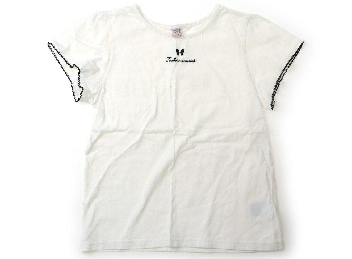 メゾピアノ mezzo piano Tシャツ・カットソー 160 女の子 白、黒 子供服 ベビー服 キッズ アウトレット ユーズド 【中古】キッズ・ベビー・マタニティ