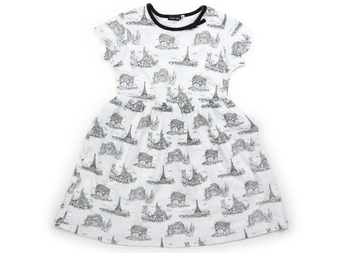 べべ BeBe ワンピース 120 男の子 白・プリント 子供服 ベビー服 キッズ アウトレット ユーズド 【中古】キッズ・ベビー・マタニティ