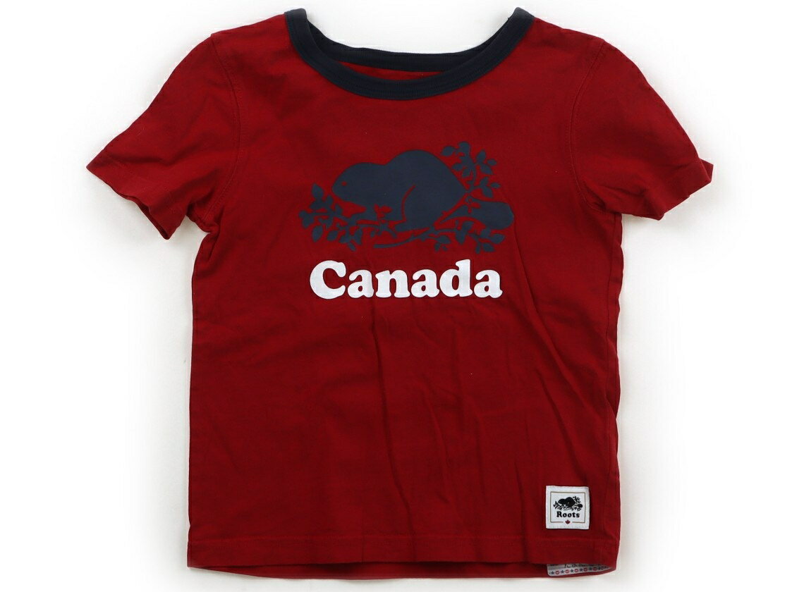 T-Shirts （Short Sleeve） - ルーツ ROOTS Tシャツ・カットソー 100 男の子 ボルドー・ネイビー 子供服 ベビー服 キッズ アウトレット ユーズド 【中古】キッズ・ベビー・マタニティ