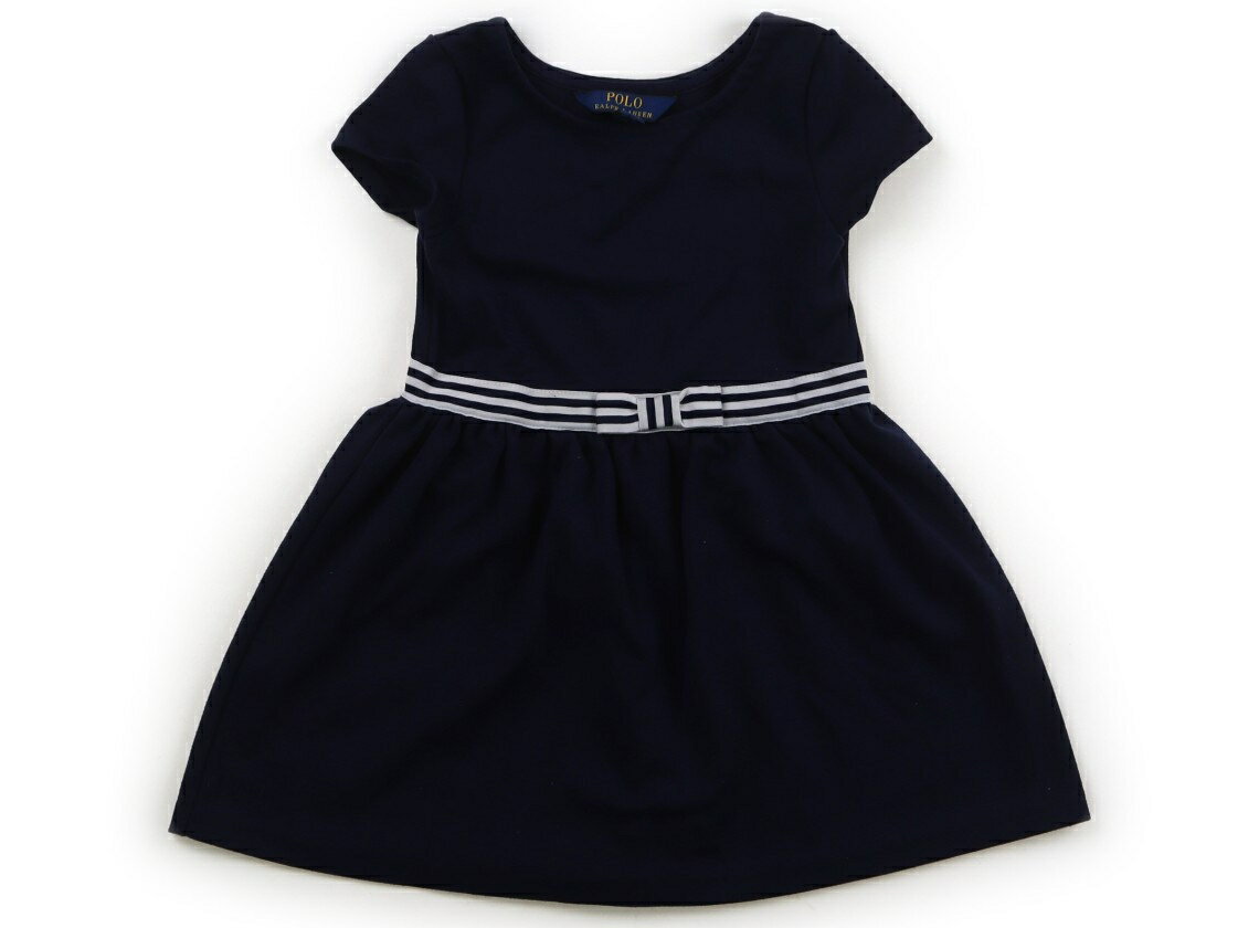 ポロラルフローレン POLO RALPH LAUREN ワンピース 110 女の子 ネイビー　ボーダー、白、ネイビー 子供服 ベビー服 キッズ アウトレット ユーズド 【中古】キッズ・ベビー・マタニティ