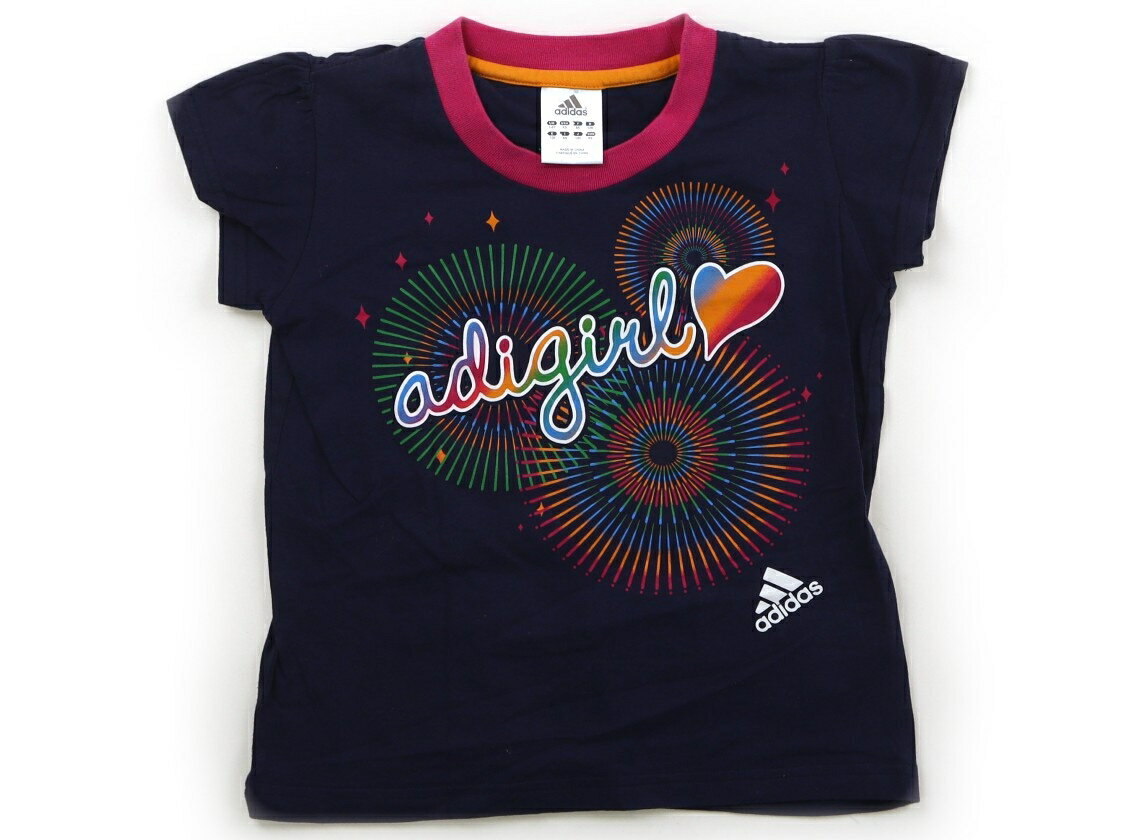 Rakuten - アディダス Adidas Tシャツ・カットソー 130 女の子 ネイビー・ピンク×花火 子供服 ベビー服 キッズ アウトレット ユーズド 【中古】キッズ・ベビー・マタニティ