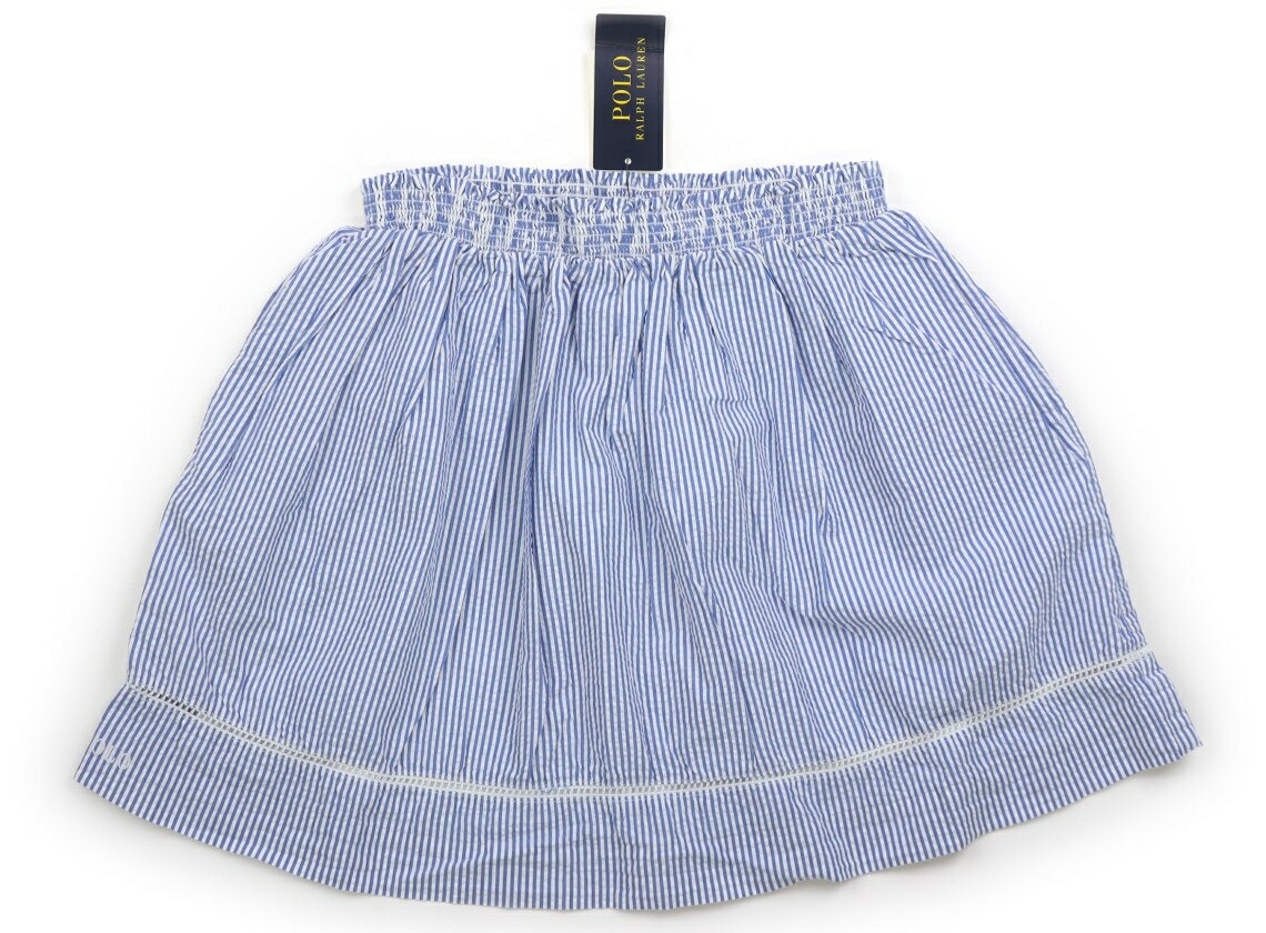 ポロラルフローレン POLO RALPH LAUREN スカート 140 女の子 ブルー・白ストライプ 子供服 ベビー服 キッズ アウトレット ユーズド 【中古】キッズ・ベビー・マタニティ