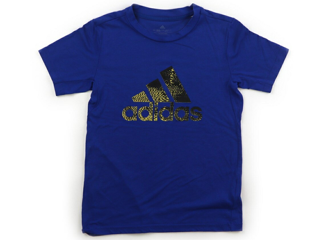 アディダス Adidas Tシャツ・カットソー 140 男の子 青・黄黒 子供服 ベビー服 キッズ アウトレット ユーズド 【中古】キッズ・ベビー・マタニティ