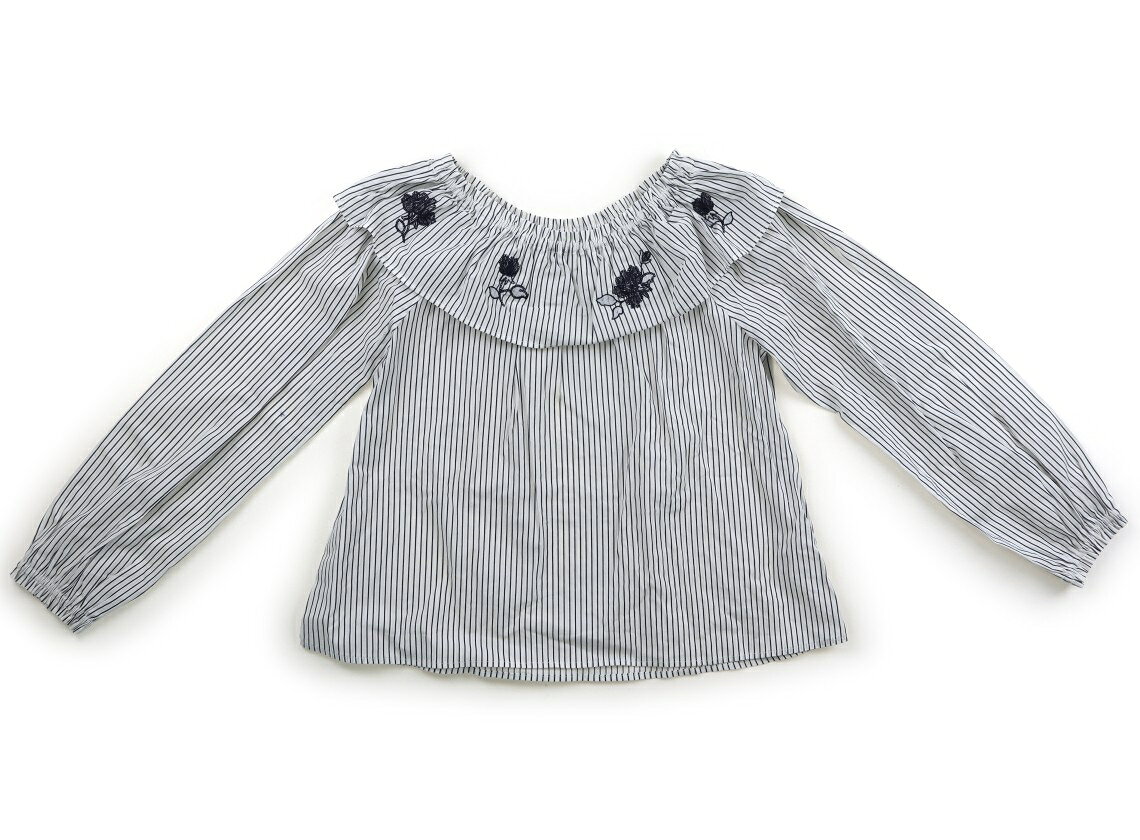 ケイトスペード Kate Spade シャツ・ブラウス 160 女の子 白紺ストライプ 子供服 ベビー服 キッズ アウトレット ユーズド 【中古】キッズ・ベビー・マタニティ