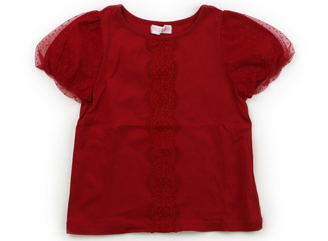 メゾピアノ mezzo piano Tシャツ・カットソー 120 女の子 赤 子供服 ベビー服 キッズ アウトレット ユーズド 【中古】キッズ・ベビー・マタニティ