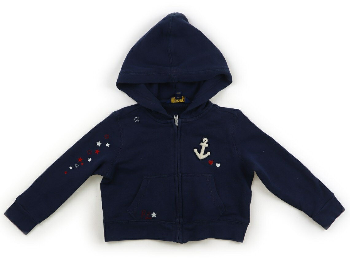 　ブランド 　POLO RALPH LAUREN(ポロラルフローレン) 　カテゴリー 　パーカー 　サイズ 　110サイズ 　色 　ネイビー 　状態 　★★（返品不可） 　記名 　なし 　ジャンル 　Boy 実際のサイズ表記は4/4Tです。リブ、ヨレ感あり。毛羽立ち、色褪せによる白っぽさが見受けられます。外遊び用等にいかがでしょうか。 ＊【状態】【サイズ】に関しての詳しい説明はこちら