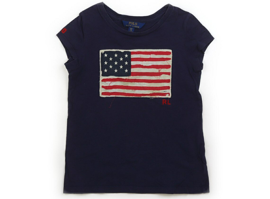 ポロラルフローレン POLO RALPH LAUREN Tシャツ・カットソー 130 女の子 マリンブルー・国旗モチーフ 子供服 ベビー服 キッズ アウトレット ユーズド 【中古】キッズ・ベビー・マタニティ