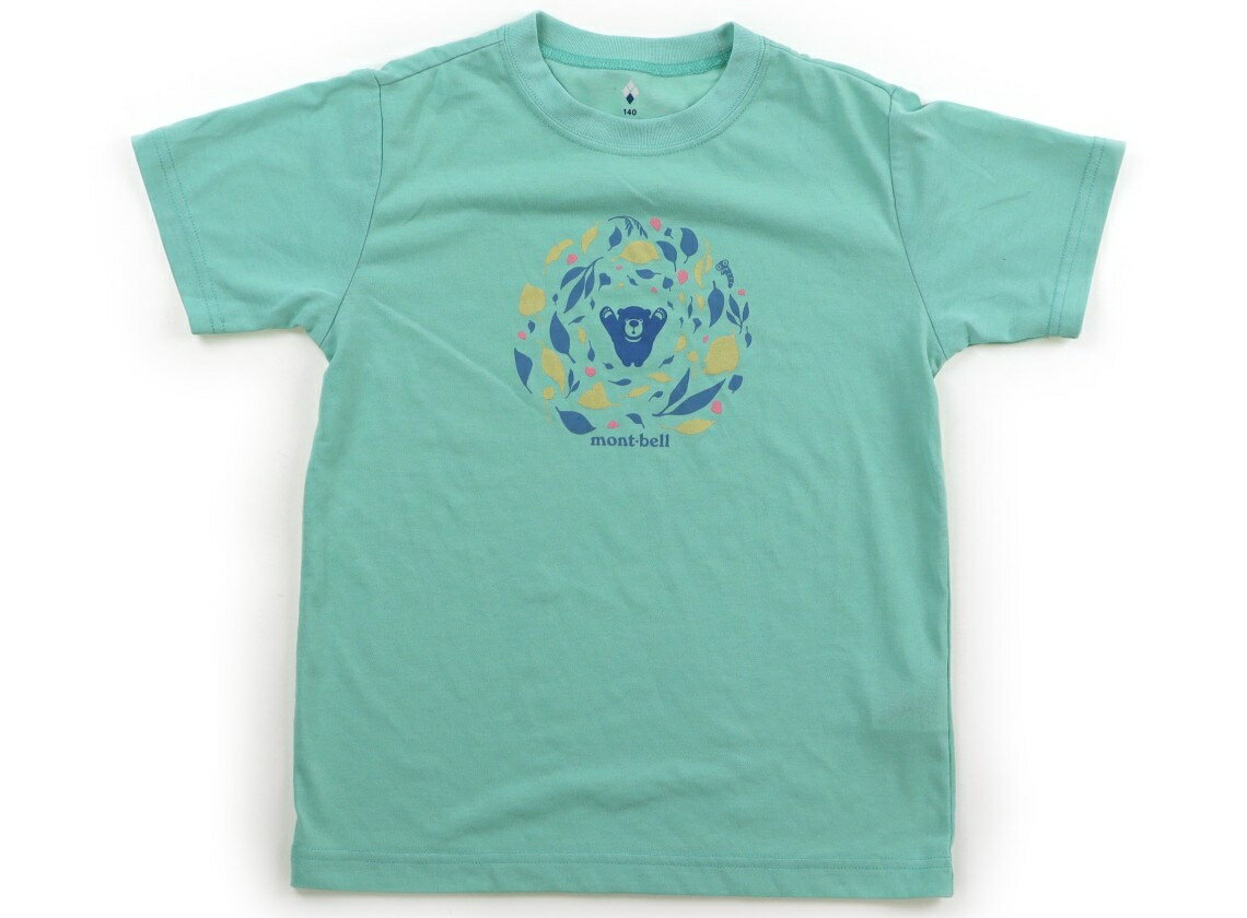モンベル mont-bell Tシャツ カットソー 140 男の子 グリーン 青くま 子供服 ベビー服 キッズ アウトレット ユーズド 【中古】キッズ ベビー マタニティ